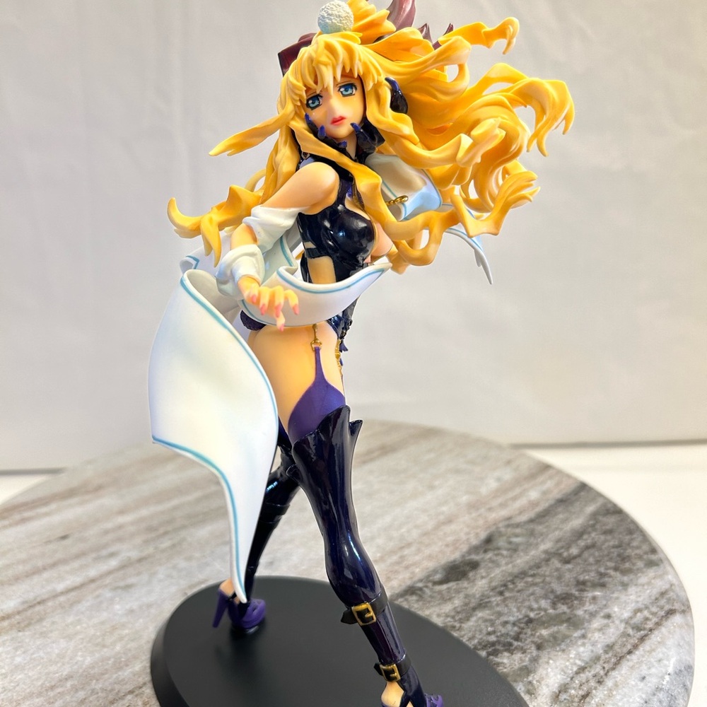 Anime Figure with Flowing Hair and White Coat